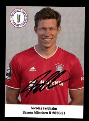 Nicolas Feldhahn Autogrammkarte Bayern München Amateure 2020-21 Original Sign
