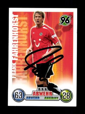 Frank Fahrenhorst Hannover 96 Match Attax Card Original Signiert+ A 225722