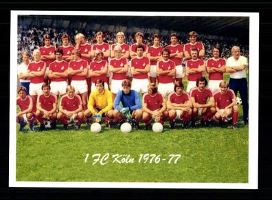 1 FC Köln Mannschaftskarte 1976-77