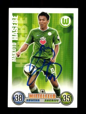 Makoto Hasebe VFL Wolfsburg Match Attax Card Original Sign. + A 225843