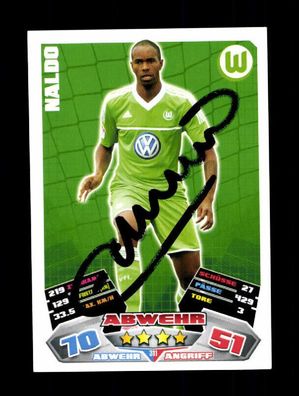 Naldo VFL Wolfsburg Match Attax Card Original Sign. + A 225848