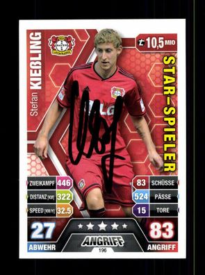Stefan Kiessling Bayer Leverkusen Match Attax Card Original Signiert + A 225976