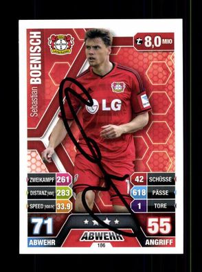 Sebastian Boenisch Bayer Leverkusen Match Attax Card Original Signiert + A 225985