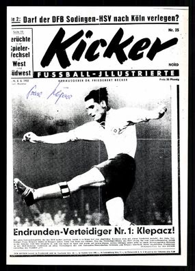 Franz Klepacz Hamburger SV 50er Jahre Original Signiert + G 38266