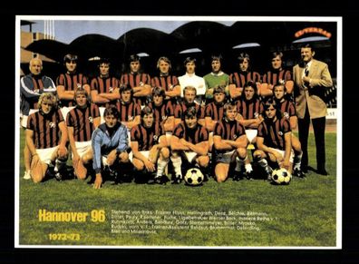 Hannover 96 Mannschaftskarte 1972-73
