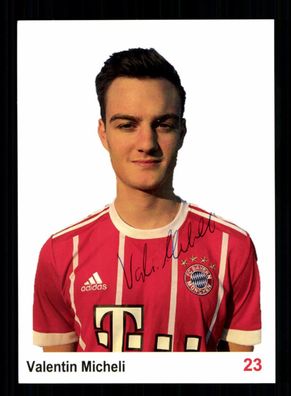 Valentin Micheli Autogrammkarte Bayern München II 2017-18 Original Signiert