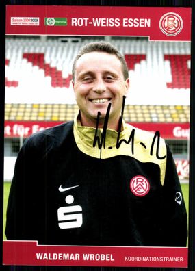 Waldemar Wrobel Rot-Weiss Essen 2008-09 Original Signiert + A 81429