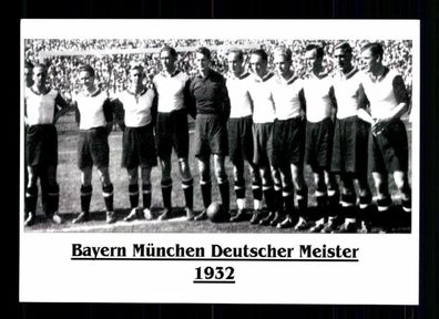 FC Bayern München Mannschaftskarte Deutscher Meister 1932 + 3
