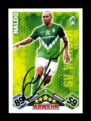Naldo Werder Bremen Match Attax Card Original Signiert + A 225683