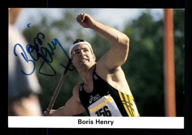 Boris Henry Autogrammkarte Original Signiert Leichtathletik + G 38199
