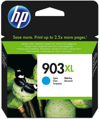 HP 903XL Cyan Original Druckerpatrone mit hoher Reichweite für HP Officejet 6950; ...