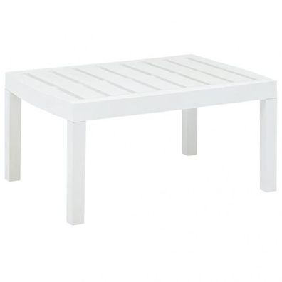 Gartentisch Weiß 78x55x38 cm Kunststoff