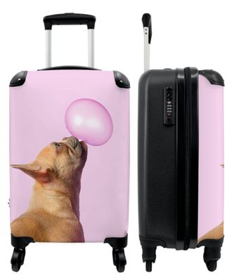 Koffer - Handgepäck - Hund - Tiere - Kaugummi - Rosa - Trolley - Rollkoffer - Kleine