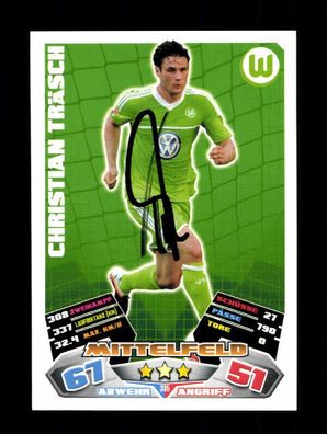Christian Träsch VFL Wolfsburg Match Attax Card Original Sign. + A 225852