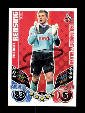Michael Rensing 1 FC Köln Match Attax Card Original Signiert + A 225894