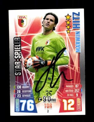 Marwin Hitz FC Augsburg Match Attax Card Original Signiert + A 225917