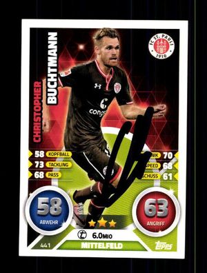 Christopher Buchtmann FC ST. Pauli Match Attax Card Original Signiert+ A 226044