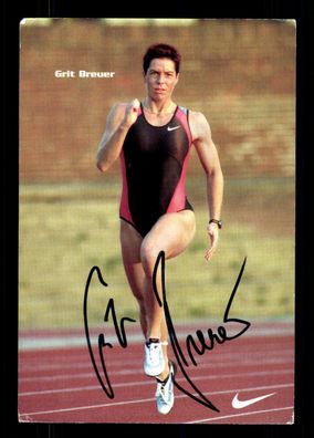 Grit Breuer Autogrammkarte Original Signiert Leichtathletik + G 38201