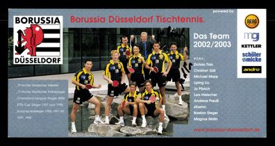 Borussia Düsseldorf 2002-03 2x Original Signiert Tischtennis + G 38187