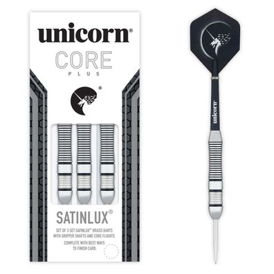 Unicorn Core Plus Satinlux Steel Darts, 1 Satz / 26 Gr.