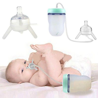 Freihändige Babyflasche, BPA-freie Silikonflasche für Kleinkinder