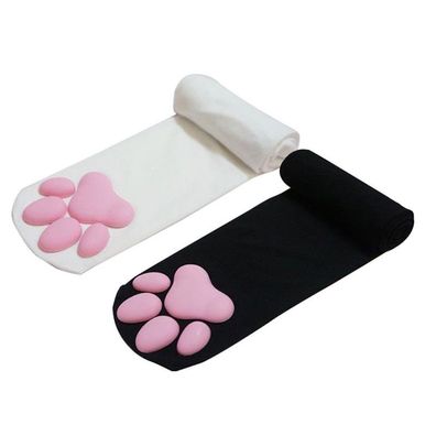 Oberschenkel hohe Socken, niedliche Katze Pfote Pad Strümpfe für Mädchen und Frauen