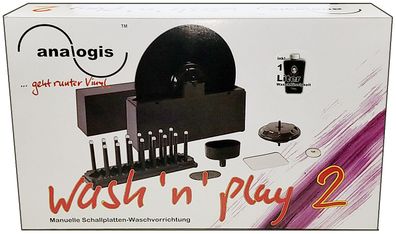 Analogis Wash´n´Play 2 Schallplattenwaschmaschine inkl 1l Waschflüssigkeit