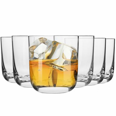 Krosno Glamour Gläser für Whisky Brandy Getränke | Set 6 | 300 ml | Spülmaschine