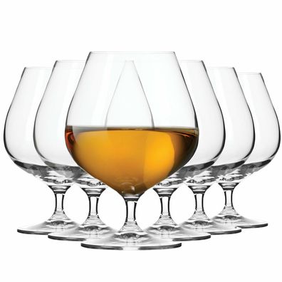 Krosno Harmony Gläser für Brandy Whisky Cognac | Set 6 | 550 ml | Spülmaschine