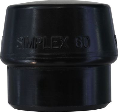 Schonhammerkopf Simplex Kopf Gummikompf, schwarz 60 mm
