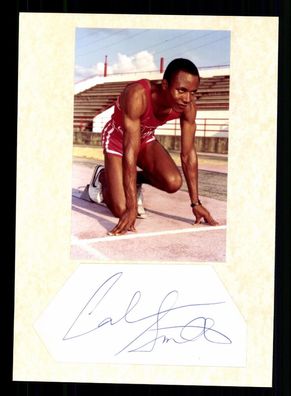 Calvin Smith Olympiasieger 1984 4x100 Meter Original Signiert + G 38097