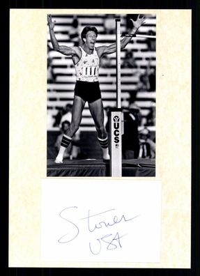 Dwight Stones USA 3. Olympia 1972 und 1976 Hochsprung Original Signiert + G 38100