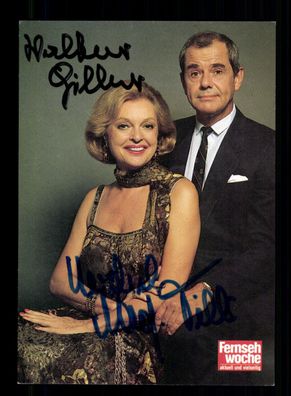 Nadja Tiller und Walter Giller Autogrammkarte Original Signiert + F 13206