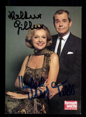 Nadja Tiller und Walter Giller Autogrammkarte Original Signiert + F 13208