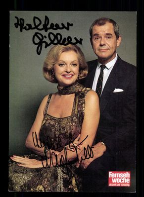 Nadja Tiller und Walter Giller Autogrammkarte Original Signiert + F 13210