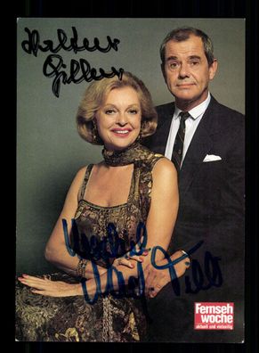 Nadja Tiller und Walter Giller Autogrammkarte Original Signiert + F 13214