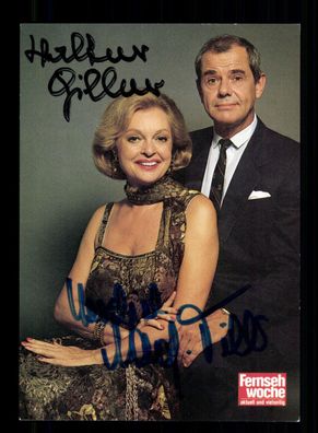 Nadja Tiller und Walter Giller Autogrammkarte Original Signiert + F 13215