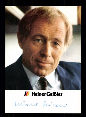 Heiner Geißler 1930-2017 Bundesminister Original Signiert + 10115