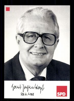 Hans Jochen Vogel 1926-2020 SPD Vorsitzender 1990-1991 Original Signiert + 10319