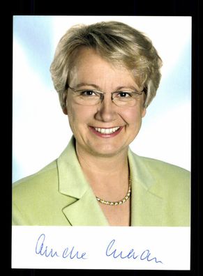 Annette Schavan Bundesministerin Autogrammkarte Original Signiert + 10428