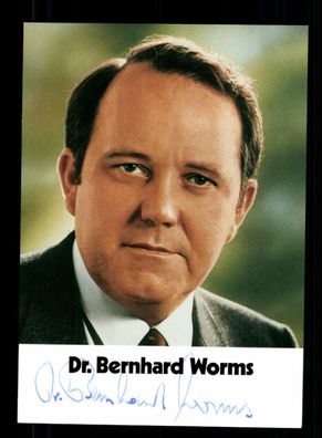Bernhard Worms Autogrammkarte Original Signiert + 10509