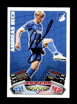 Andreas Beck TSG Hoffenheim Match Attax Card Original Signiert + A 225805