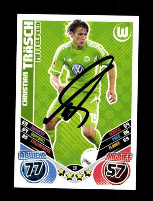Christian Träsch VFL Wolfsburg Match Attax Card Original Sign. + A 225856