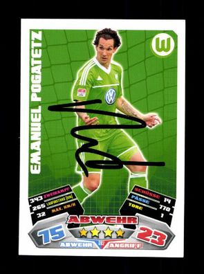 Emanuel Pogatetz VFL Wolfsburg Match Attax Card Original Sign. + A 225860
