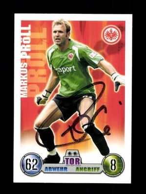 Markus Pröll Eintracht Frankfurt Match Attax Card Original Signiert + A 225903