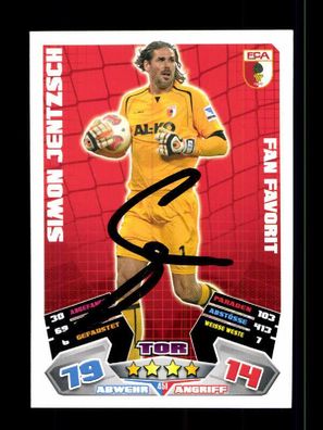 Simon Jentzsch FC Augsburg Match Attax Card Original Signiert + A 225920
