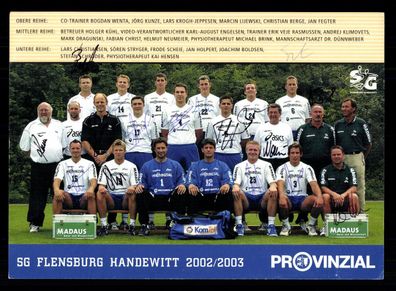 Mannschaftskarte THW Kiel 2002-03 18x Original Signiert + G 38282