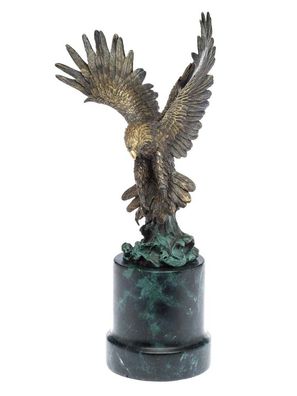 Bronzeskulptur Adler Greifvogel Bronze Figur Skulptur 48cm im Antik-Stil