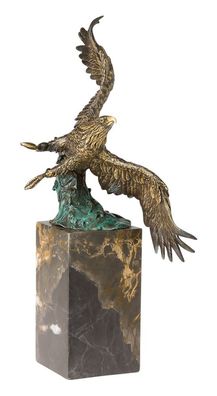 Bronzeskulptur Skulptur Adler im Flug Königsadler Bronze 33cm im Antik-Stil