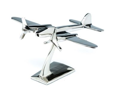 Flugzeug Modell Aluminium Flugzeugmodell silber 23cm Antik-Stil Schreibtisch